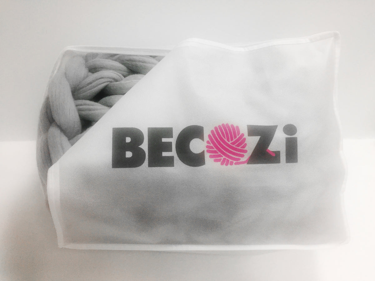 Blanket Storage Bag with BeCozi logo