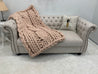 Merino Wool Blanket, Cable Knit Pattern