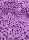 Vegan Yarn Blanket, 3x3 Basketweave pattern