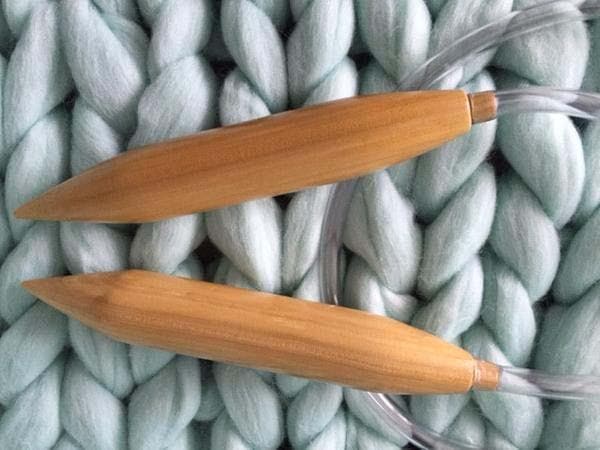 Oversize handmade wooden knitting needles – Seam Haberdashery