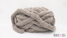 Jumbo Chenille Yarn DIY Knit Kit with Needles, Medium Throw 40x60 in