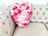 Heart Pillow, Hand crochet, Chenille yarn, Video Tutorial