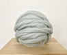 Merino Wool Blanket with poms. Double Ribbing Pattern