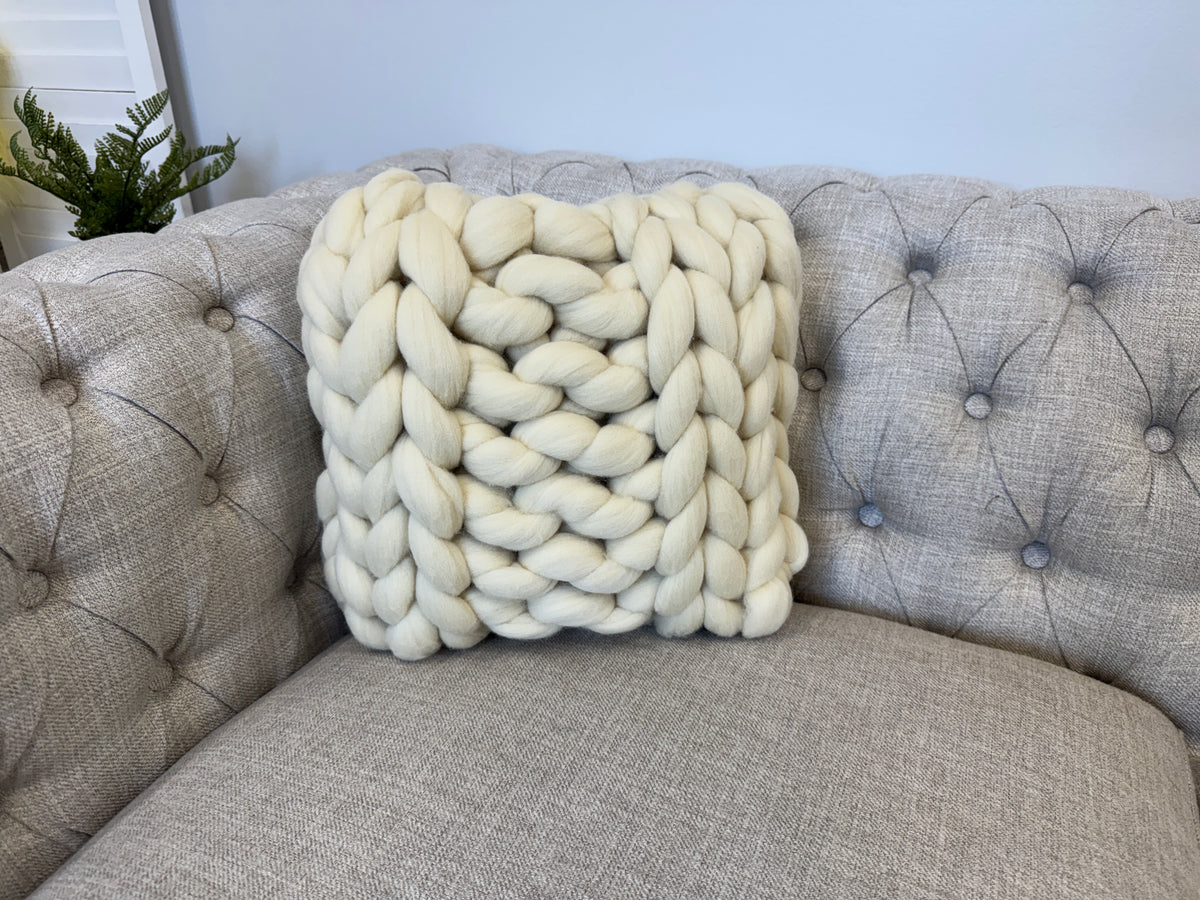 Square Pillow - Double Rib Pattern – BeCozi