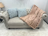 Merino Wool Blanket, Cable Knit Pattern