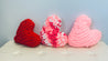 Heart Pillow, Chunky Chenille
