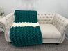 Chunky Chenille Blanket, Twisted Rib pattern