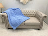 Chunky Chenille Yarn Blanket, Center Cable knit