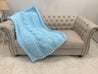 Chunky Chenille Yarn Blanket, Center Cable knit