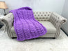 Flower Cable Blanket, Chunky Chenille