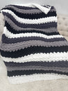 Chunky Chenille Blanket, Knit & Purl Stitch