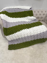 Chunky Chenille Blanket, Twisted Rib Stitch