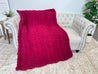 Flower Cable Blanket, Chunky Chenille