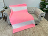 Chunky Chenille Yarn Blanket, Linen Stitch