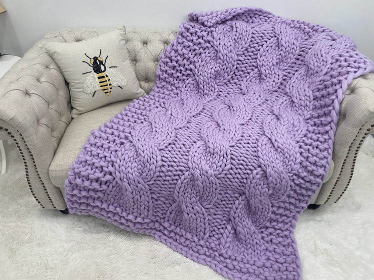 Superwash Purple Merino Wool Baby Blanket - Lace on sale Hearts - 34 inches wide, 40 inches long