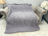 Chunky Chenille Blanket, Criss cross stitch