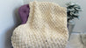 Chunky Chenille Blanket, Criss cross stitch