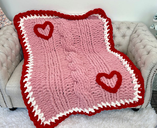 A❥︎ Sweetheart Cable Chunky Blanket – BeCozi