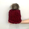 Hat with pom pom, Chunky chenille yarn