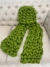 Chunky knit hat and scarf set, vegan yarn