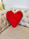 Heart Pillow, Chunky Chenille