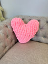 Heart Pillow, Chunky Chenille