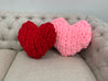 DIY Kit, Heart Pillow, Hand Knit