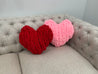 DIY Kit, Heart Pillow, Hand Knit