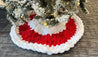 Christmas Tree Skirt, Hand knit