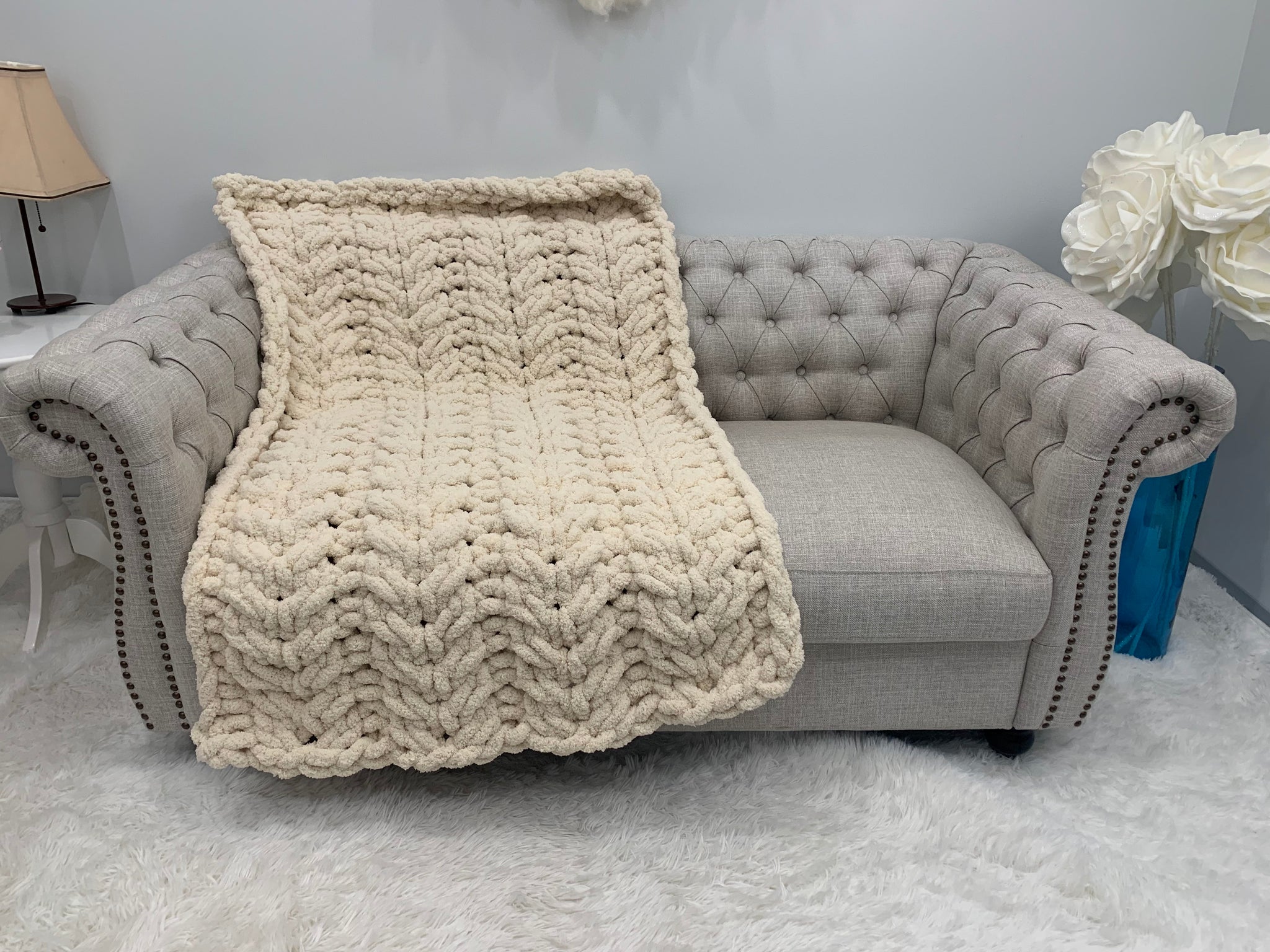 Chunky Hand Knitted Blankets – Thatcraftyfox
