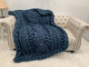 Merino Wool, Cable Knit Throw