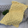 Chunky Chenille Yarn Blanket, Honey comb stitch