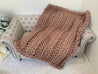 Merino Wool Blanket, Double Ribbing Pattern