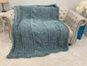 Plush chenille throw, Cable Knit Pattern