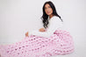 Tube yarn blanket, Pink