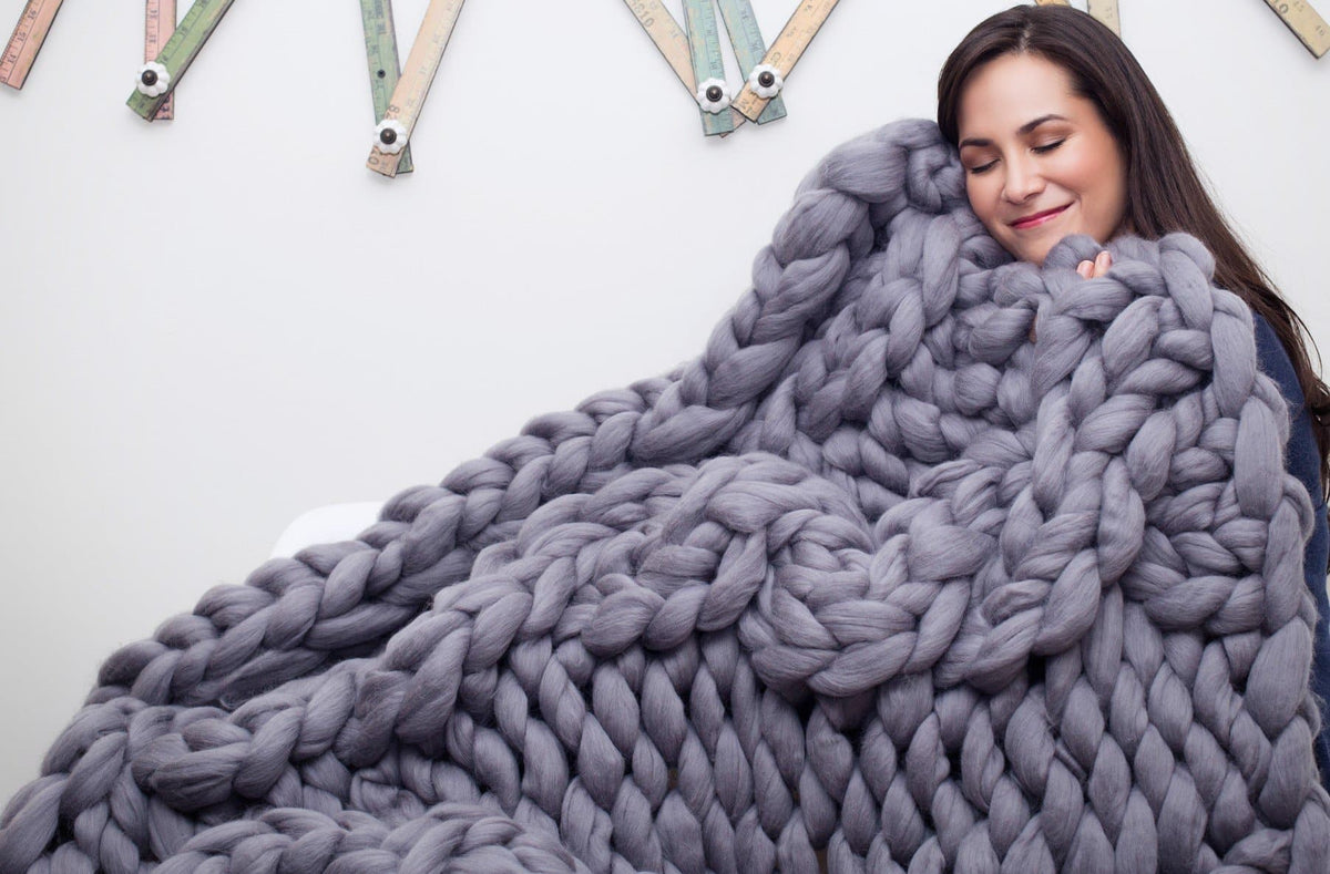 Cable Knit Blanket, Printed Pattern – BeCozi