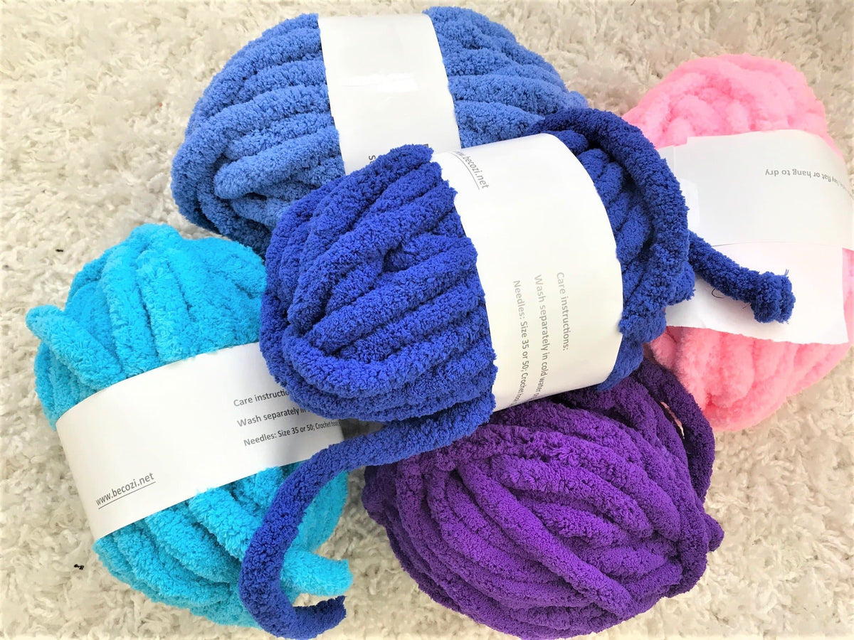 Chunky Chenille Yarn. Clearance BeCozi