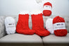 DIY Kit, Christmas stocking, Chunky chenille yarn
