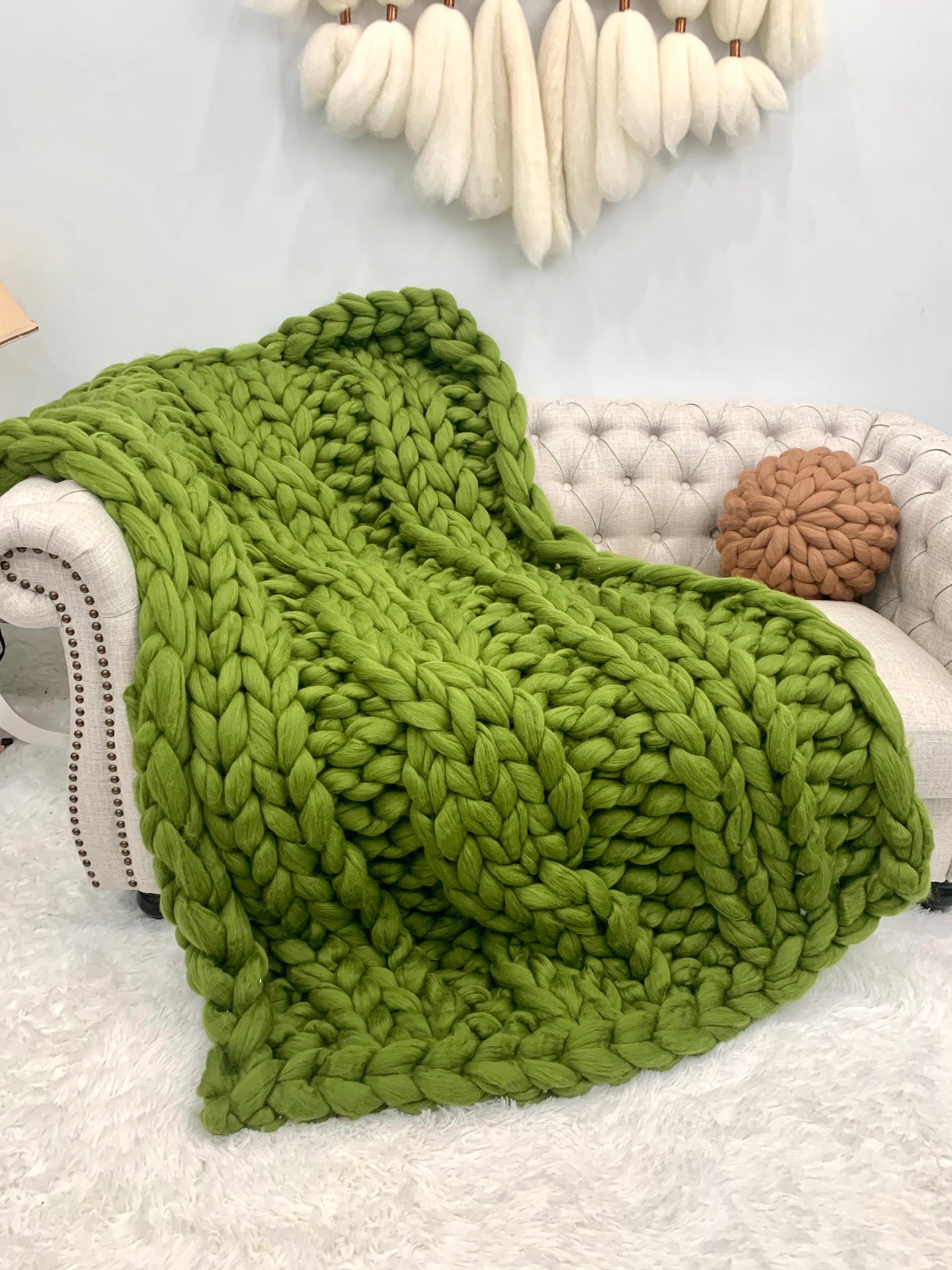 Merino Wool, Cable Knit Throw – BeCozi - Main Image