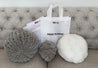 DIY Hand Knit Kit for Round Pillow, Plush Chenille yarn