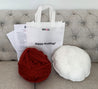Vegan Yarn DIY Hand Knit Kit for Round Pillow