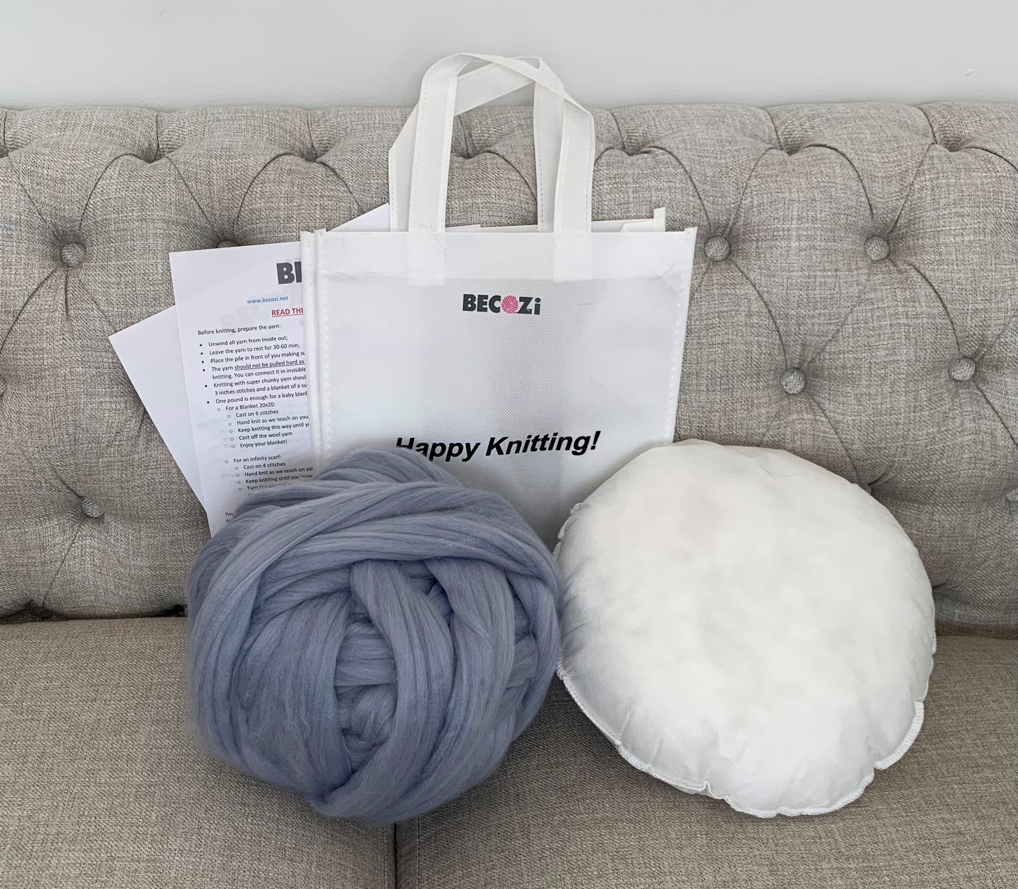 Cloud Bag Chunky yarn: Knitting pattern