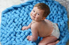Baby Blanket 25"x30", Arm Knitting, Printed Pattern