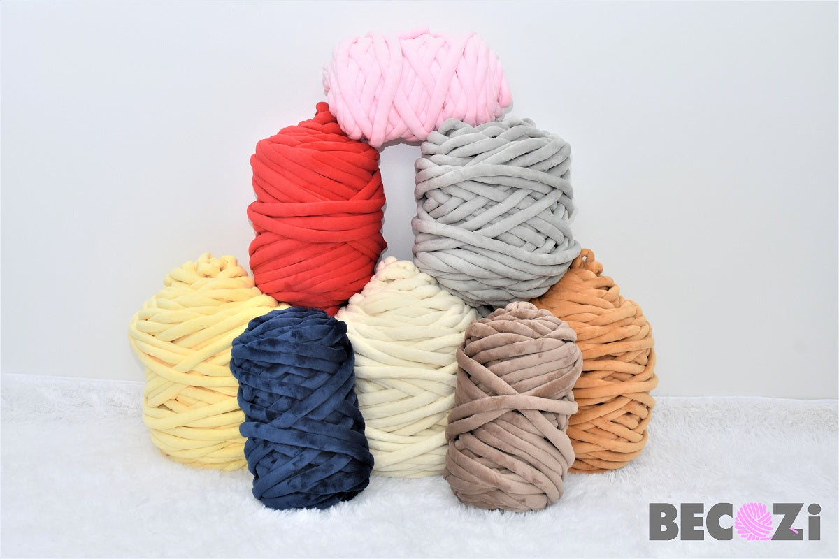 Velvet Tube Yarn (various colors) – Stay Cozy Creative Co.
