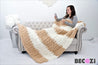 Chunky Chenille blanket, Double Ribbing pattern