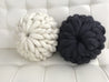 DIY Hand Knit Kit, Round Pillow, Felted Merino