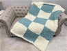 Chunky Chenille Blanket, Checkered pattern