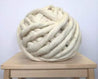Round Pillow, felted Merino wool