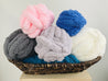 Jumbo Chenille yarn, leftovers/6 left