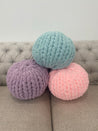 Ball Pillow, Chenille yarn